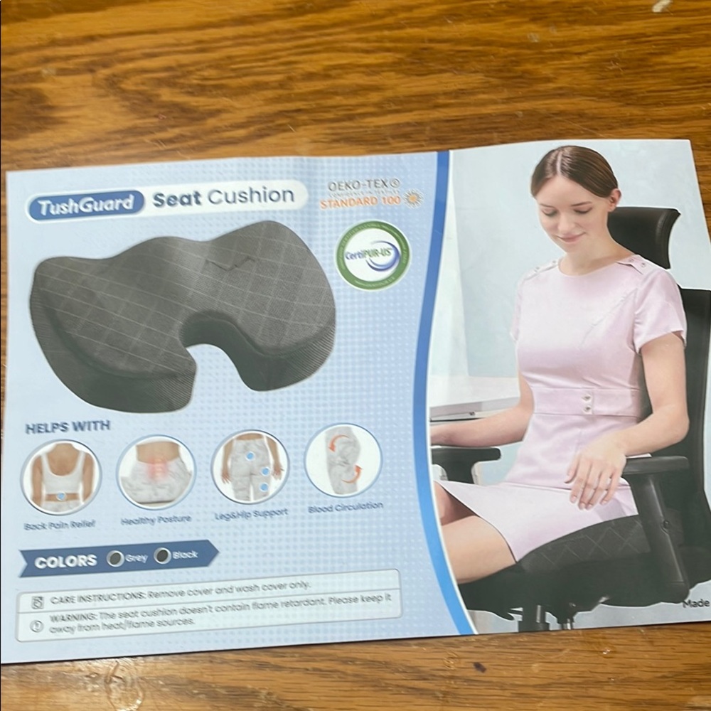 TushGuard Black Seat Cushion - Picture 2 of 2